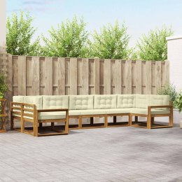 VidaXL Zestaw sof na zewnątrz z poduszką 7 pcs Naturalny i Kremowy