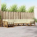 VidaXL Zestaw sof na zewnątrz z poduszką 7 pcs Naturalny i Kremowy