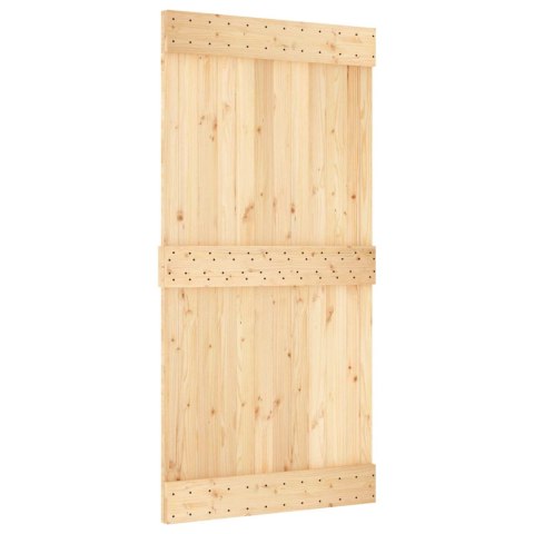 VidaXL Drzwi NARVIK Naturalny 100 x 210 cm Lite Drewno Sosnowe