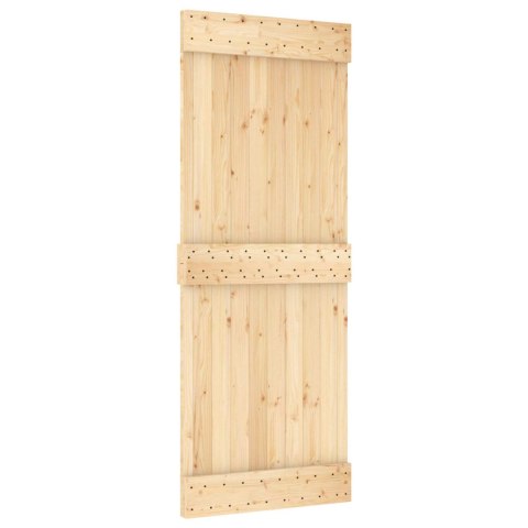 VidaXL Drzwi NARVIK Naturalny 80 x 210 cm Lite Drewno Sosnowe
