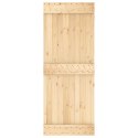 VidaXL Drzwi NARVIK Naturalny 80 x 210 cm Lite Drewno Sosnowe