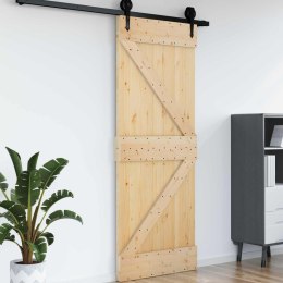 VidaXL Drzwi NARVIK Naturalny 85 x 210 cm Lite Drewno Sosnowe