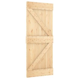 VidaXL Drzwi NARVIK Naturalny 85 x 210 cm Lite Drewno Sosnowe