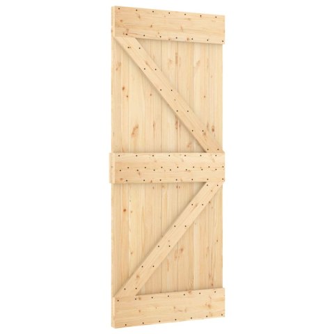 VidaXL Drzwi NARVIK Naturalny 85 x 210 cm Lite Drewno Sosnowe