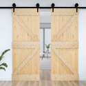 VidaXL Drzwi NARVIK Naturalny 85 x 210 cm Lite Drewno Sosnowe