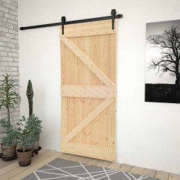 VidaXL Drzwi NARVIK Naturalny 90 x 210 cm Lite Drewno Sosnowe