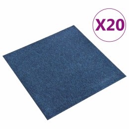 VidaXL Dywan 20 pcs Ciemnoniebieski 50 x 50 cm 100% polipropylen