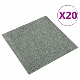 VidaXL Dywan 20 pcs Zielony 50 x 50 cm 100% polipropylen