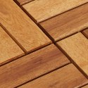 VidaXL Płytka Tarasowa 10 pcs Brązowy 30 x 30 cm Drewno Akacjowe