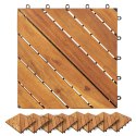 VidaXL Płytka Tarasowa 10 pcs Brązowy 30 x 30 cm Drewno Akacjowe