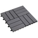 VidaXL Płytka Tarasowa 10 pcs Szary 30 x 30 cm Drewno Akacjowe