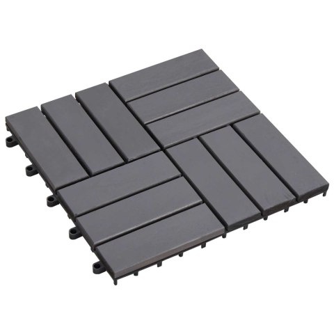 VidaXL Płytka Tarasowa 10 pcs Szary 30 x 30 cm Drewno Akacjowe
