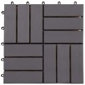 VidaXL Płytka Tarasowa 10 pcs Szary 30 x 30 cm Drewno Akacjowe