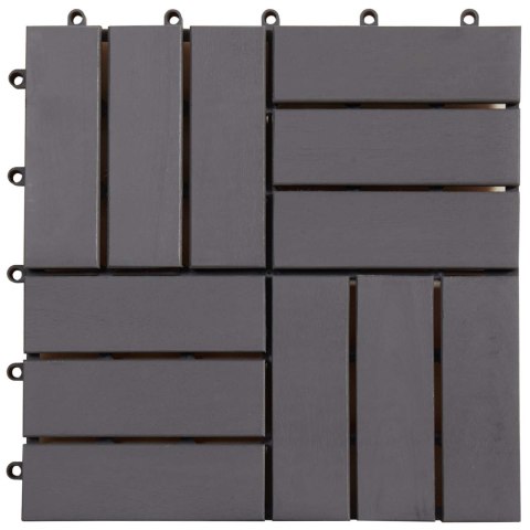 VidaXL Płytka Tarasowa 10 pcs Szary 30 x 30 cm Drewno Akacjowe