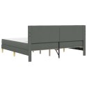 VidaXL Rama łóżka z materacem Ciemnoszary 180 x 200 cm tkanina