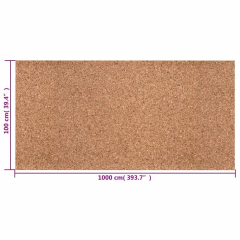 VidaXL Rolka korkowa Brązowy 100 x 1000 x 0,8 cm korek