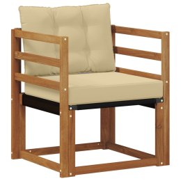 VidaXL Sofa na zewnątrz Drewno akacji i tekstylen Naturalny