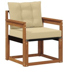 VidaXL Sofa na zewnątrz Drewno akacji i tekstylen Naturalny