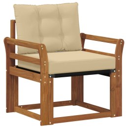 VidaXL Sofa na zewnątrz Drewno akacji i tekstylen Naturalny