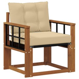 VidaXL Sofa na zewnątrz Drewno akacji i tekstylen Naturalny