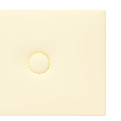VidaXL Wejściowy zagłówek 12 pcs Kremowy 90 x 15 cm Skóra ekologiczna