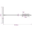 ŚWIDER GLEBOWY Z UCHWYTEM 100MM PRZEDŁUŻANY 9M STAL