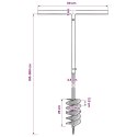 ŚWIDER GLEBOWY Z UCHWYTEM 120MM PRZEDŁUŻANY 9M STAL