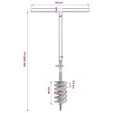 ŚWIDER GLEBOWY Z UCHWYTEM 120MM Z RURĄ PRZEDŁUŻAJĄCĄ 13M STAL