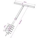ŚWIDER GLEBOWY Z UCHWYTEM I RURĄ PRZEDŁUŻAJĄCĄ 9M 180MM STAL