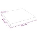 BLAT DO ŁAZIENKI JASNOBRĄZOWY 40X40X(2-4)CM LITE DREWNO