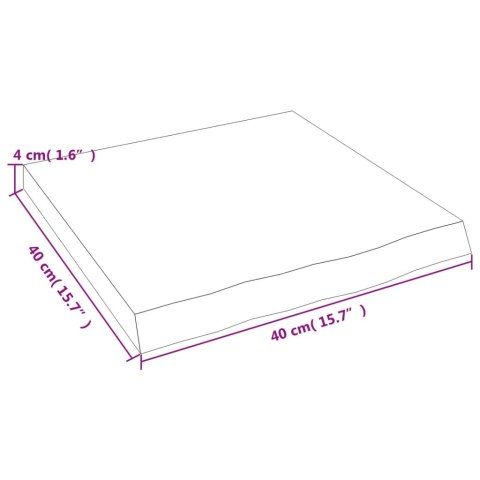 BLAT DO ŁAZIENKI JASNOBRĄZOWY 40X40X(2-4)CM LITE DREWNO