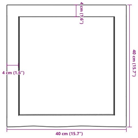 BLAT DO ŁAZIENKI JASNOBRĄZOWY 40X40X(2-4)CM LITE DREWNO