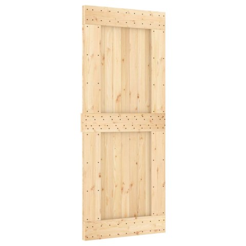 VidaXL Drzwi NARVIK Naturalny 85 x 210 cm Lite Drewno Sosnowe