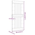 VidaXL Drzwi NARVIK Naturalny 90 x 210 cm Lite Drewno Sosnowe