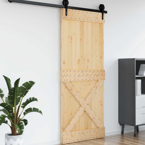 VidaXL Drzwi NARVIK Naturalny 95 x 210 cm Lite Drewno Sosnowe