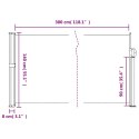 MARKIZA ZWIJANA BOCZNA NA TARAS BALKON PATIO ANTRACYTOWA 140X300CM