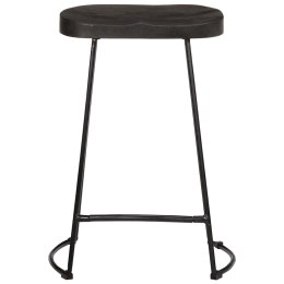 VidaXL Hokery barowe 2 szt. Czarny 45x40x62 cm Drewno lite Mango