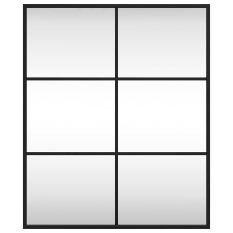 VidaXL Lustro ścienne, czarne, 50x60 cm, prostokątne, żelazo