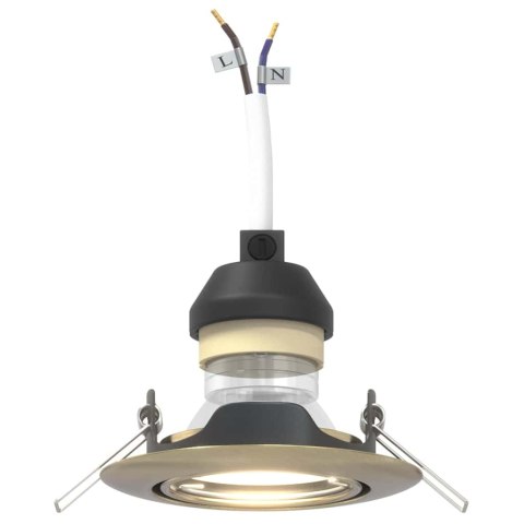 VidaXL Reflektor 6 pcs Mosiądz 9 x 9 x 2.5 cm Metal