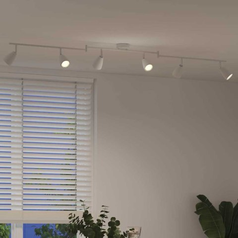 VidaXL Reflektor sufitowy Z reflektorami Biały 25.5 x 8 x 16 cm Metal