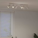 VidaXL Reflektor sufitowy Z reflektorami Biały 73 x 6 x 16 cm Metal