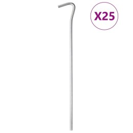 ŚLEDZIE DO NAMIOTU 25 SZT. 23CM Ø5 MM STAL GALWANIZOWANA