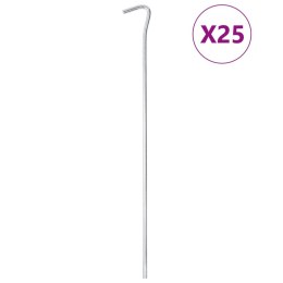 ŚLEDZIE DO NAMIOTU 25 SZT. 30CM Ø5 MM STAL GALWANIZOWANA