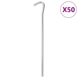 ŚLEDZIE DO NAMIOTU 50 SZT. 23CM Ø7 MM STAL GALWANIZOWANA