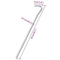 ŚLEDZIE DO NAMIOTU 50 SZT. 23CM Ø7 MM STAL GALWANIZOWANA