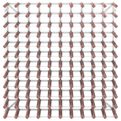 VidaXL Stojak na 120 butelek wina, brązowy, lite drewno sosnowe