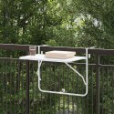VidaXL Stół Wiszący na Balkon Biały 60 x 39 x 65 cm Stal