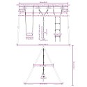 VidaXL Ogrodowy plac zabaw z huśtawką, drabinką i linką do wspinania