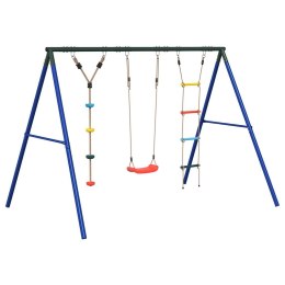 VidaXL Ogrodowy plac zabaw z huśtawką, drabinką i linką do wspinania