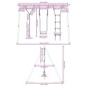 VidaXL Ogrodowy plac zabaw z huśtawką, drabinką i linką do wspinania